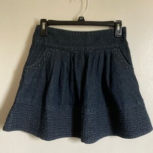 *Forever 21 Vintage Dark Wash Denim Flare Skater Mini Skirt #LB